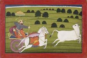 Prthu chases the goddess earth by Manaku