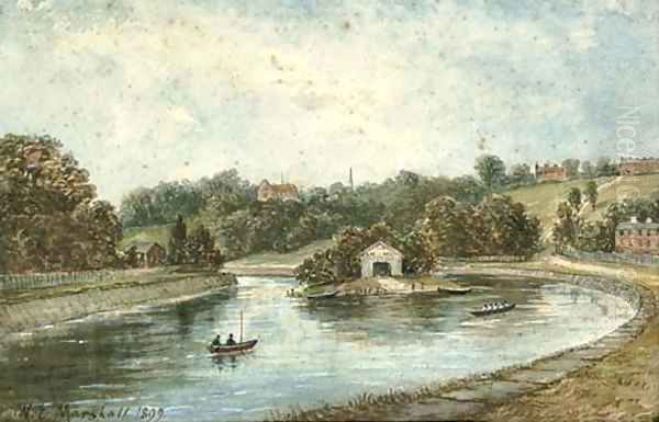 A hidden island, an eight rowing gently beside - view 1
