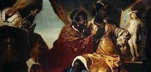 Hydaspes and Persina before at a painting of Andromeda
