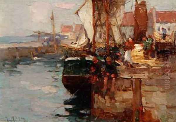 Fishing on the Quayside - view 1