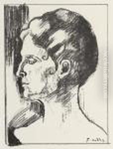 Berth Hodler Im Linksprofil,
Figur Zur Heiligen Stunde, Valentine Gode-darel, Schreitendes Weib by Ferdinand Hodler