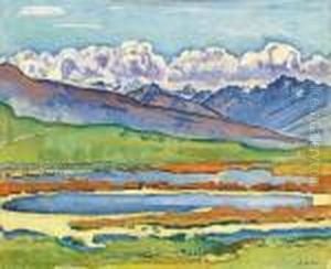 Vue De Montana Vers Le Val D'herens Et Le Val D'heremence by Ferdinand Hodler