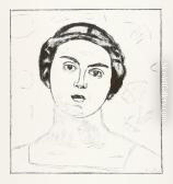 Madchenbildnis- Profilbildnis Von Madame Ferdinand Hodler - view 1