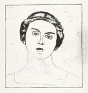 Madchenbildnis- Profilbildnis Von Madame Ferdinand Hodler by Ferdinand Hodler