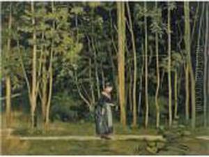 Walk Along The Border Of A Wood by Ferdinand Hodler
