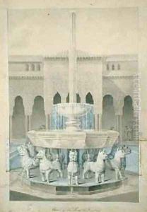 Fountain in the Court of the Lions Alhambra from The Arabian Antiquities of Spain Fountain in the Court of the Lions Alhambra from The Arabian Antiquities of Spain