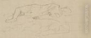 Studie Zu Einem Liegenden Krieger by Ferdinand Hodler