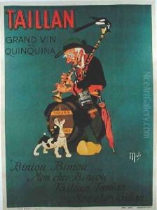 Poster advertising Taillan Quinquina by (Michel Liebaux) Mich