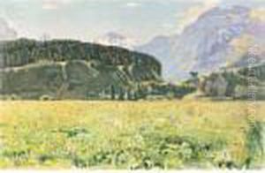Sommerlandschaft Bei Interlaken by Ferdinand Hodler