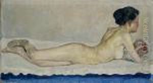 Liegender Frauenakt by Ferdinand Hodler