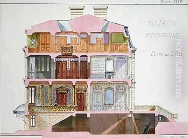 Cross section of house for the Bourgeoisie - view 1