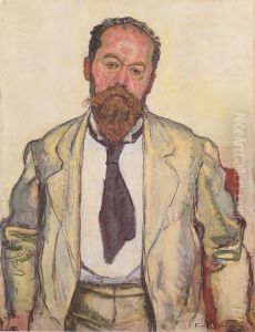 Bildnis Mathias Morhardt by Ferdinand Hodler