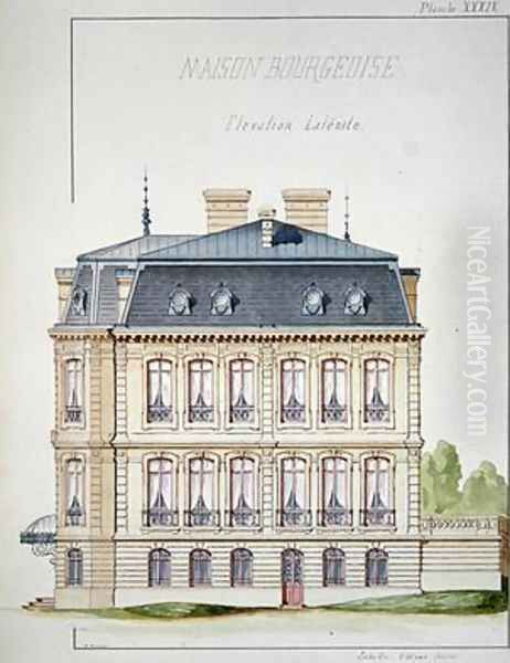 Side elevation of a house for the Bourgeoisie - view 1
