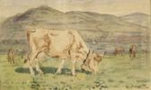 Kuhe Auf Der Weide by Ferdinand Hodler