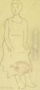 Weibliche Figurenstudie Zur Heiligen Stunde by Ferdinand Hodler
