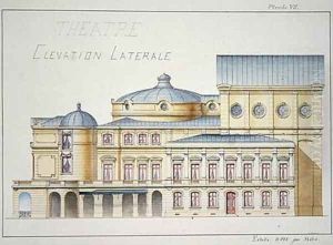 Lateral Elevation of a Theatre by H. Monnot