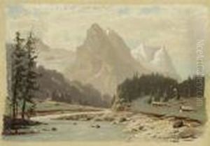 Landscape With Mountains by Ferdinand Hodler