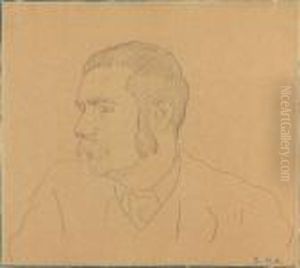 Max Buri. - Bildnisstudie.