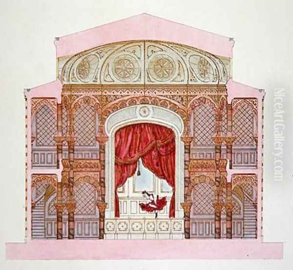 Cross section of a Cafe-Concert - view 1