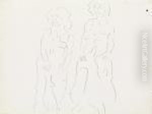 Zwei Studien Zu Giulia Leonardi by Ferdinand Hodler