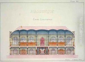 Cross section of a Library by H. Monnot