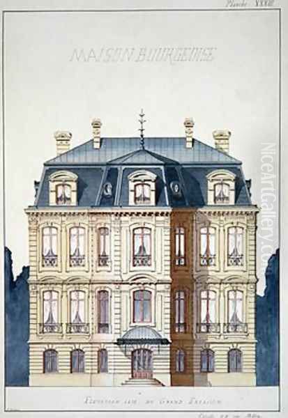 Front elevation of a house for the Bourgeoisie - view 1