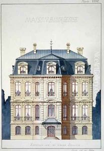 Front elevation of a house for the Bourgeoisie by H. Monnot