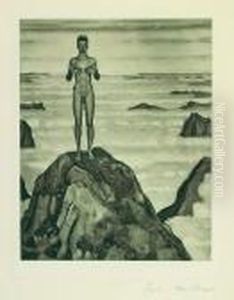 Blick In Die Ferne / Jungling by Ferdinand Hodler
