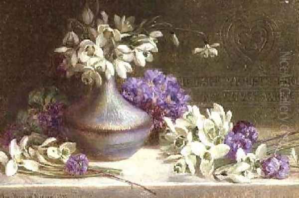 Snowdrops and violets - view 1