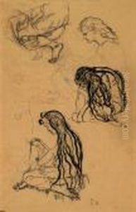 Studienblatt Fur ‹der Tag I›, Die Figur Ganz Rechts Studienblatt Fur ‹der Tag I›, Die Figur Ganz Rechts