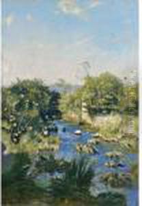 Landscape With Stream by Ferdinand Hodler