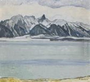 Thunersee Mit Stockhornkette Im Winter, 1912/13 by Ferdinand Hodler