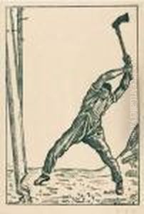 Der Holzfaller. by Ferdinand Hodler
