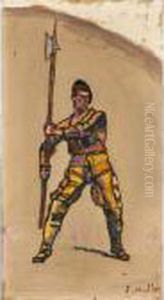 Krieger Mit Hellebarde (rechte Figur Zum Mittelfeld Des "ruckzug Von Marignano") Krieger Mit Hellebarde (rechte Figur Zum Mittelfeld Des "ruckzug Von Marignano")