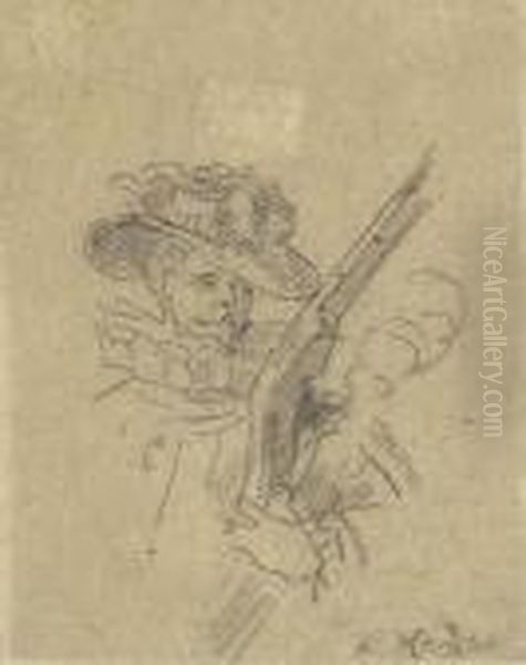 Study Of An Armed Soldier. - view 1