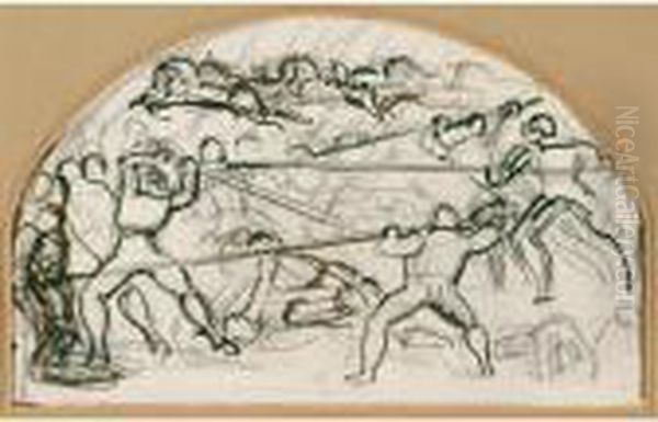 Kompositionsskizze Zu 'schlacht Bei Murten' Ii
Composition To The 'battle At Murten', Ii (study) - view 1