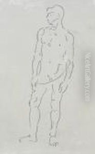 Stehender Mannerakt by Ferdinand Hodler