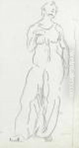 Study Of A Female Figure. Study Of A Female Figure.