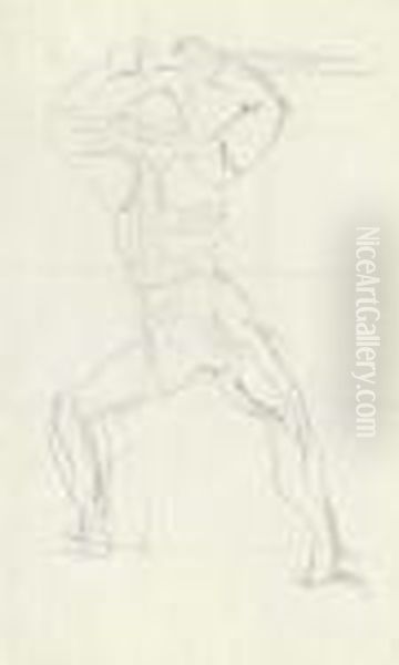 Study Of Swiss Man With Raised Sword - view 1