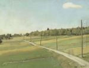 Country Road With Telegraph Poles by Ferdinand Hodler