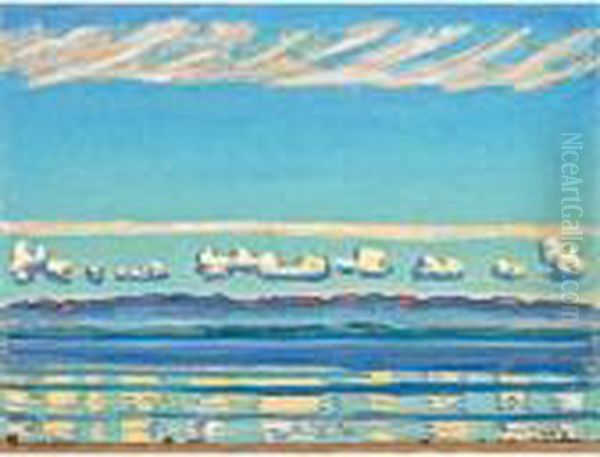 On Lake Of Geneva (landscape With Rhythmic Shapes) - view 1