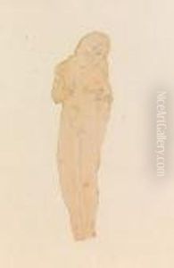 Stehende Frau. by Ferdinand Hodler