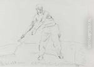 Studie Zu "der Maher". by Ferdinand Hodler