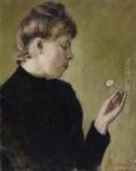 Bertha Stucki Mit Blume. 1888/89. - view 1