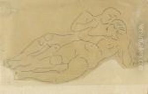 Figurenstudie Zu "die Liebe". by Ferdinand Hodler