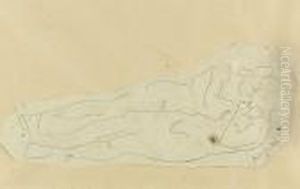 Figurenstudie Zu "die Liebe". by Ferdinand Hodler