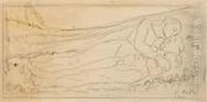 Studie Zu 'die Liebe' by Ferdinand Hodler