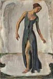 Schreitende Frau by Ferdinand Hodler