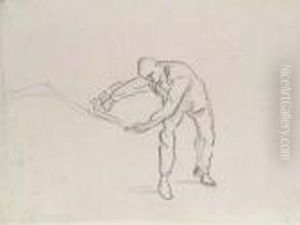 Studie Zu 'der Maher' by Ferdinand Hodler
