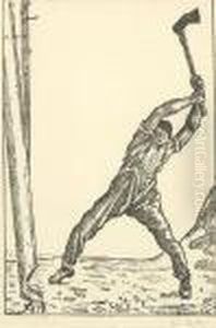 Der Holzfaller. by Ferdinand Hodler